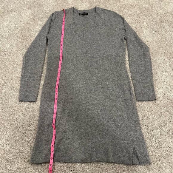 Banana Republic Women's Wool Cashmere Vneck Sweaterdress Grey Size Small - Picture 9 of 10